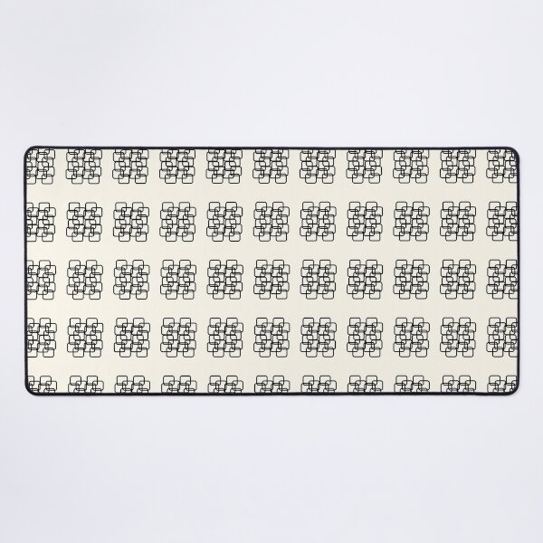 Item preview, Minimalist Interlocking Geometric Squares Black and Cream designed and sold by Eswa World | Store.