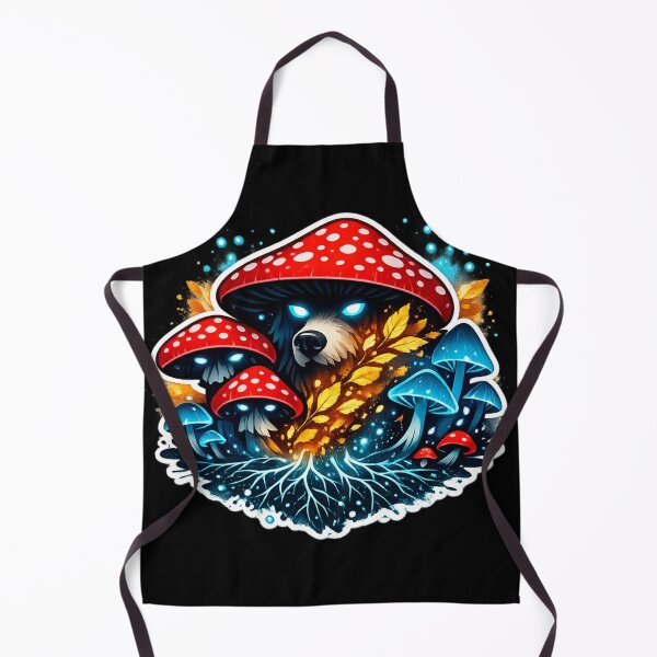 Item preview, Mythical Bear Mushroom Spirit Bioluminescent Forest Art designed and sold by tineldesign.
