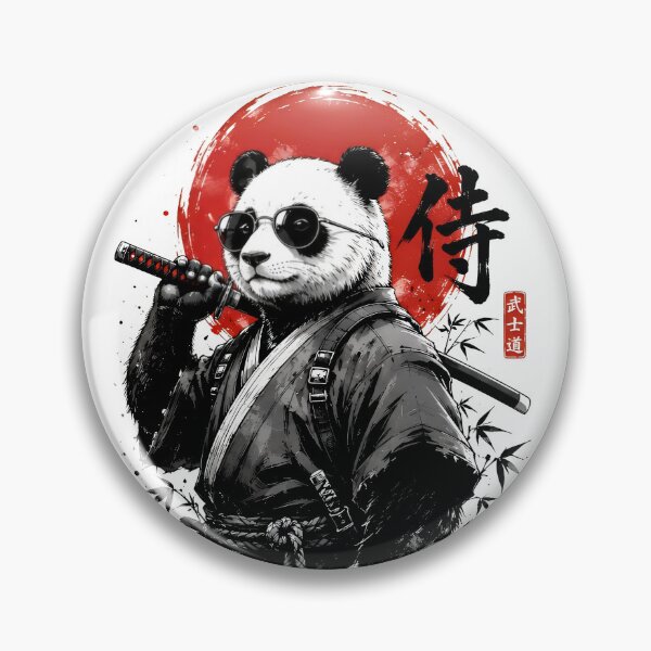 Item preview, Samurai Panda Warrior Ink Art designed and sold by Amr Siam.