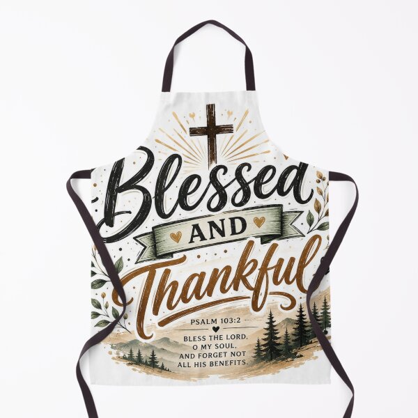 Item preview, Blessed And Thankful Christian Gratitude Typography Sticker designed and sold by Omanut Studio — By Ashwin..