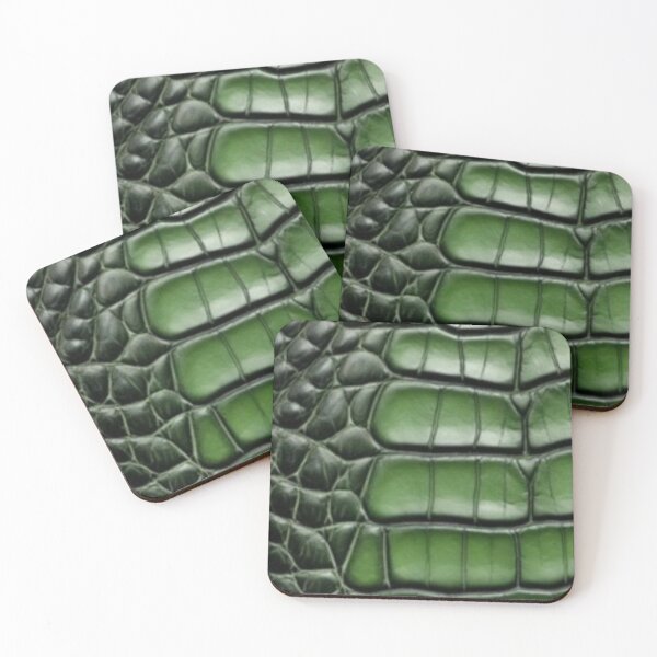 Item preview, Emerald Green Crocodile Leather Realistic Alligator Skin Texture designed and sold by LYAN-STORE.