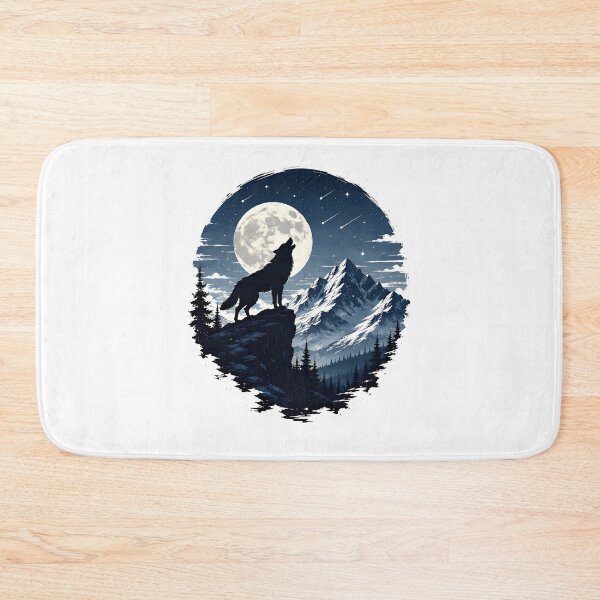 Item preview, Wolf Moon Wilderness Night Art designed and sold by Amr Siam.