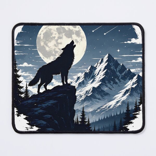 Item preview, Wolf Moon Wilderness Night Art designed and sold by Amr Siam.