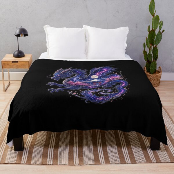 Item preview, Japanese Dragon Cosmic Sakura Mt Fuji Torii Mythology Art designed and sold by YokaiInk.