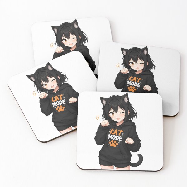 Item preview, Cat Mode Kawaii Anime Girl designed and sold by Amr Siam.