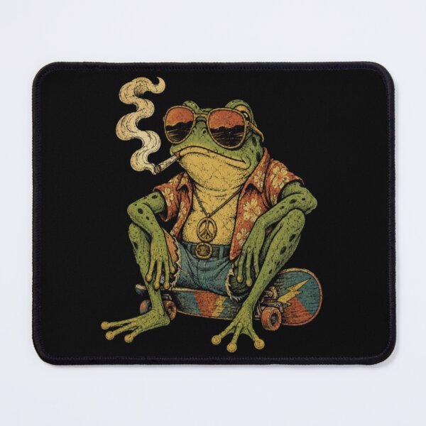 Item preview, Retro Skater Frog with Sunglasses - Cool Vintage Hippie Aesthetic designed and sold by ElkasDesign.