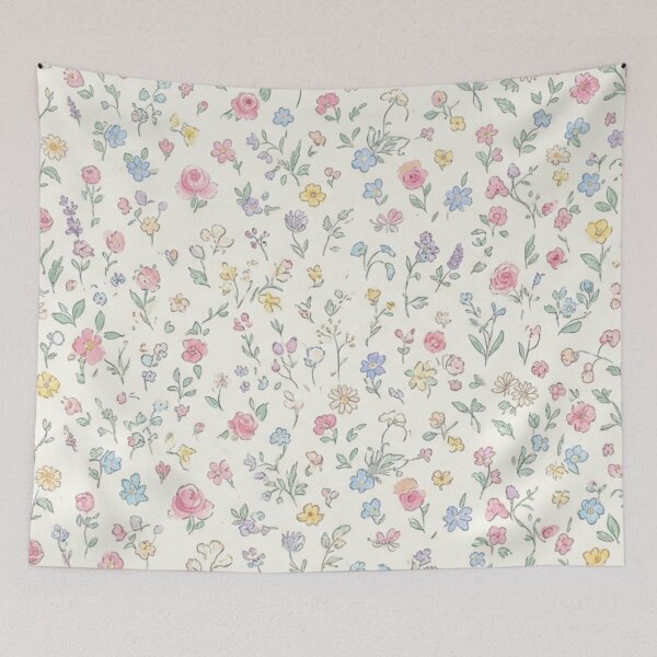 Item preview, Cottagecore Pastel Wildflower Seamless Pattern designed and sold by FashioonTrends.