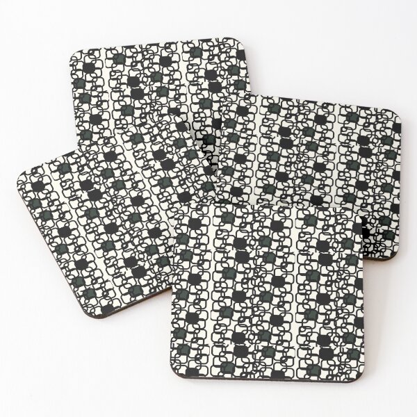 Item preview, Abstract Seamless Interlocking Squares Pattern Charcoal and Olive designed and sold by EH World | Store.
