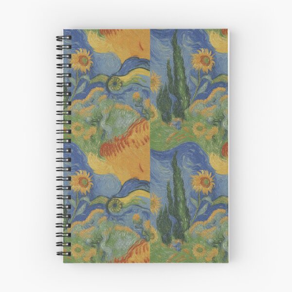 Item preview, Van Gogh Inspired Sunflower Swirl Pattern | Vibrant Post-Impressionist Seamless Repeat designed and sold by Midnight Veil Designs.