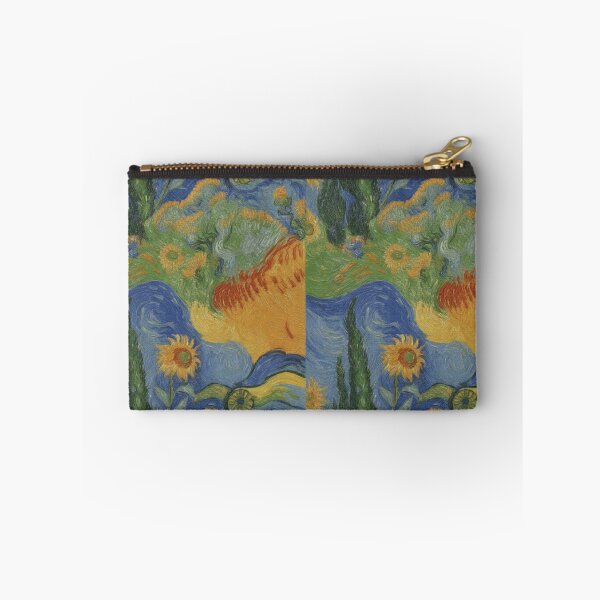 Item preview, Van Gogh Inspired Sunflower Swirl Pattern | Vibrant Post-Impressionist Seamless Repeat designed and sold by Midnight Veil Designs.