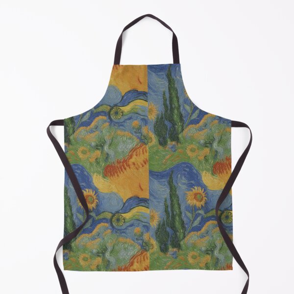 Item preview, Van Gogh Inspired Sunflower Swirl Pattern | Vibrant Post-Impressionist Seamless Repeat designed and sold by Midnight Veil Designs.