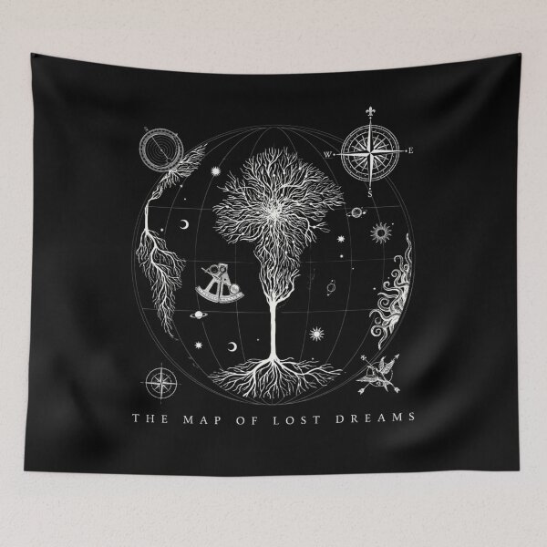 Item preview, Map of Lost Dreams - Vintage Cartography Aesthetic - Mysterious Map Design designed and sold by Design_Your_Day.