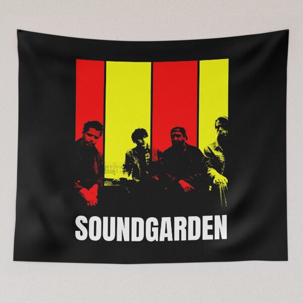 Item preview, Silhouette Red And Yellow Background Rock Band designed and sold by DeadTired666.