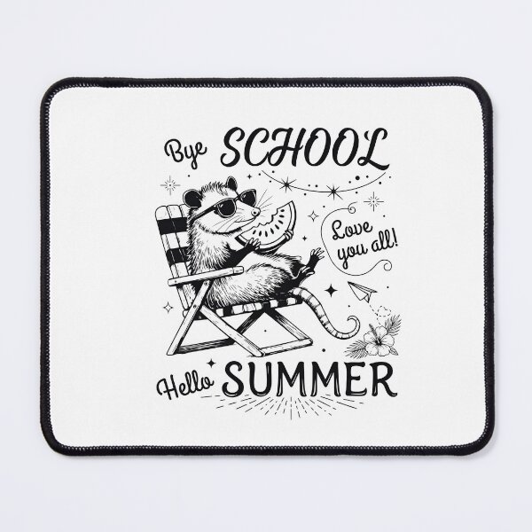 Item preview, School Is Out Retro Opossum Summer Chill  designed and sold by LarrikinGiftsn.