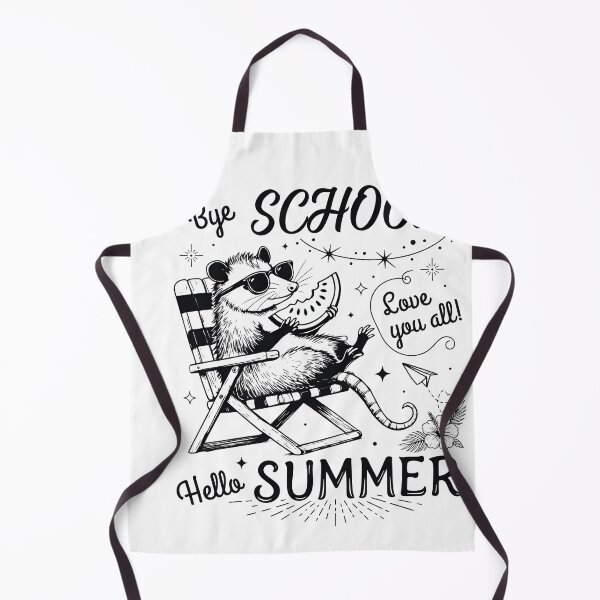 Item preview, School Is Out Retro Opossum Summer Chill  designed and sold by LarrikinGiftsn.
