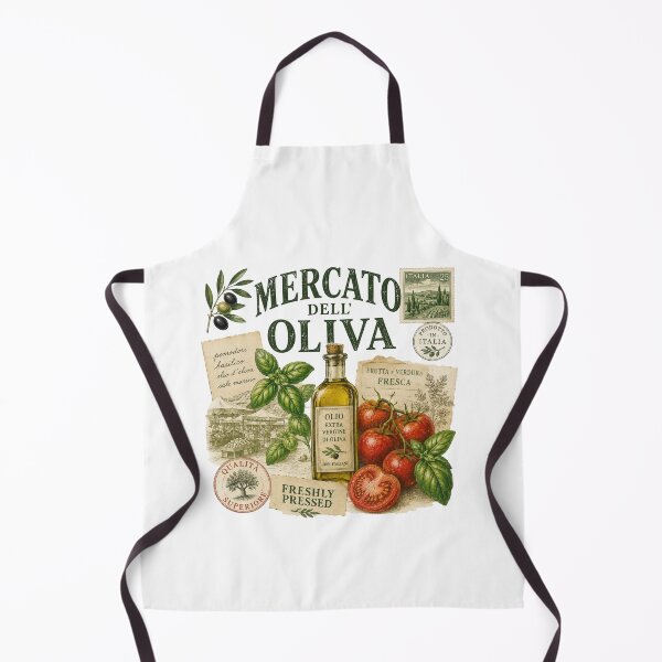Item preview, Mercato Dell' Oliva Italian Market Shirt, Olive Oil Vintage Graphic, Mediterranean Food Design designed and sold by Backsay.