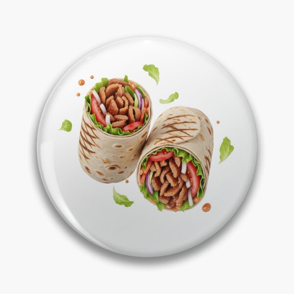 Item preview, Two pieces of shawarma sandwich fly through the air along with lettuce designed and sold by OmarStore97.