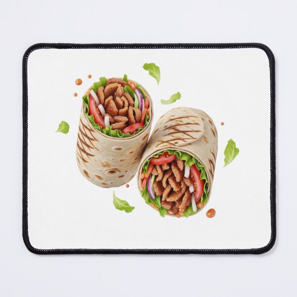 Item preview, Two pieces of shawarma sandwich fly through the air along with lettuce designed and sold by OmarStore97.