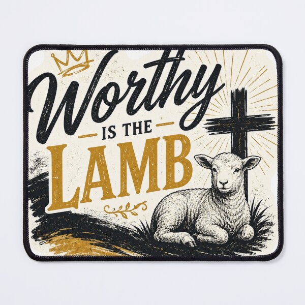 Item preview, Worthy Is The Lamb Christian Worship Sticker designed and sold by Omanut Studio — By Ashwin..