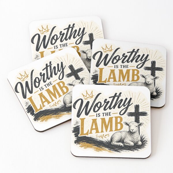 Item preview, Worthy Is The Lamb Christian Worship Sticker designed and sold by Omanut Studio — By Ashwin..
