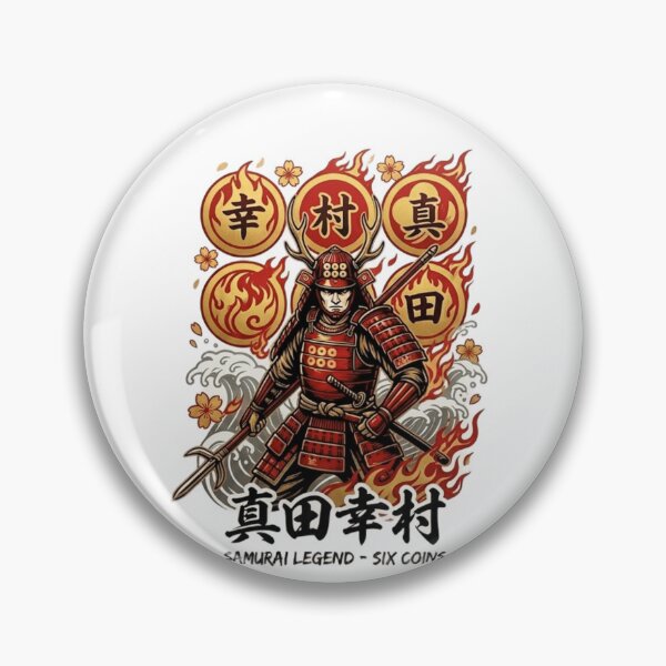Item preview, Legendary Samurai Sanada Yukimura - The Crimson Demon & Six Coins designed and sold by SAMURAI-KAMON.