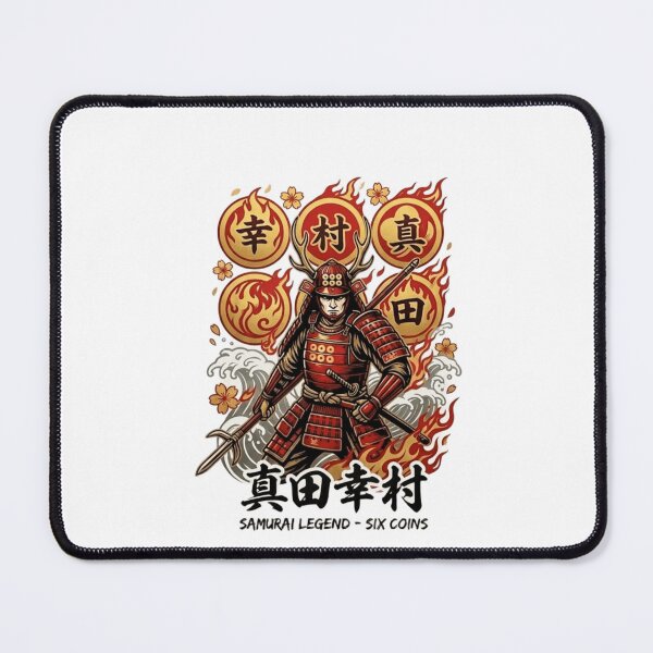 Item preview, Legendary Samurai Sanada Yukimura - The Crimson Demon & Six Coins designed and sold by SAMURAI-KAMON.