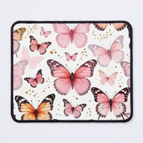 Item preview, Aesthetic Pink Butterfly Seamless Watercolor Pattern designed and sold by Hazelartdesign.