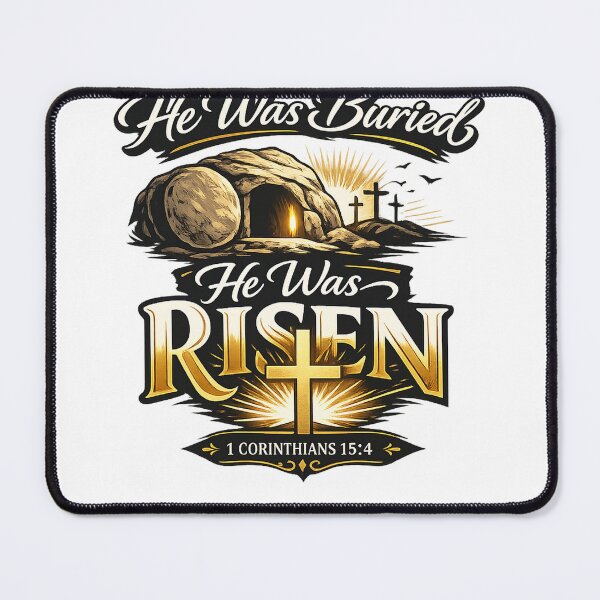 Item preview, He Was Buried He Was Risen | 1 Corinthians 15:4 Christian Easter Faith Design designed and sold by Ermicioi.