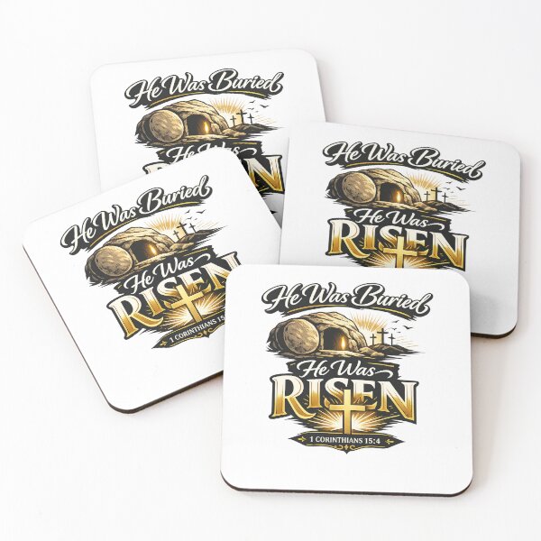 Item preview, He Was Buried He Was Risen | 1 Corinthians 15:4 Christian Easter Faith Design designed and sold by Ermicioi.
