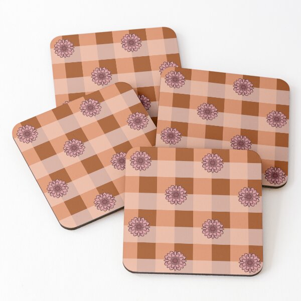 Item preview, Hand drawn flower repeating checkered pattern cute and chic designed and sold by StudioSamanthaa.