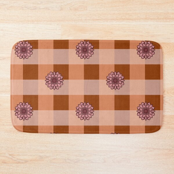 Item preview, Hand drawn flower repeating checkered pattern cute and chic designed and sold by StudioSamanthaa.