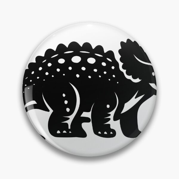 Item preview, Black Triceratops Dinosaur Silhouette Linocut Stencil Art designed and sold by LYAN-STORE.