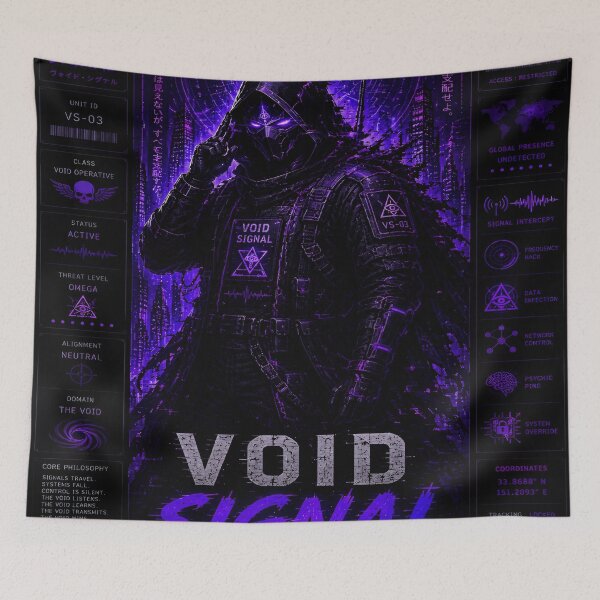 Item preview, Void Signal (Series 9) - Cyberpunk Interstellar Netrunner Frequency Art designed and sold by RiteshCenter.