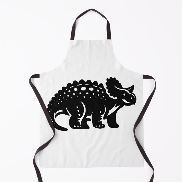 Item preview, Black Triceratops Dinosaur Silhouette Linocut Stencil Art designed and sold by LYAN-STORE.