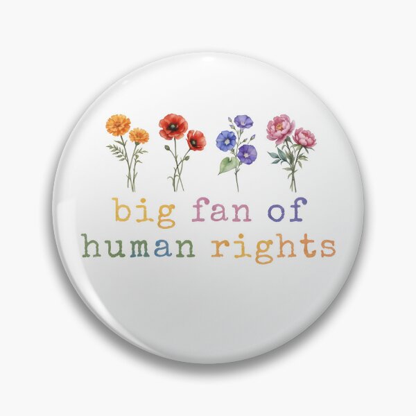 Item preview, Big Fan of Human Rights Floral Retro designed and sold by PmindHalow.