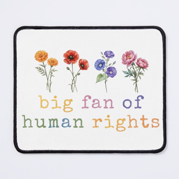 Item preview, Big Fan of Human Rights Floral Retro designed and sold by PmindHalow.
