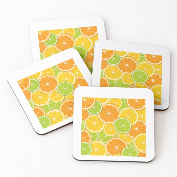 Item preview, Citrus Slice Pattern | Orange Lemon Lime Summer Fruit Collage designed and sold by Backsay.