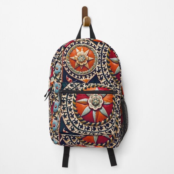 Item preview, Katti Kurgen Suzani Uzbekistan Embroidery Print designed and sold by Vicky Brago-Mitchell®.