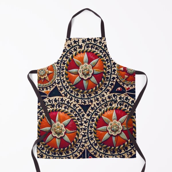 Item preview, Katti Kurgen Suzani Uzbekistan Embroidery Print designed and sold by Vicky Brago-Mitchell®.