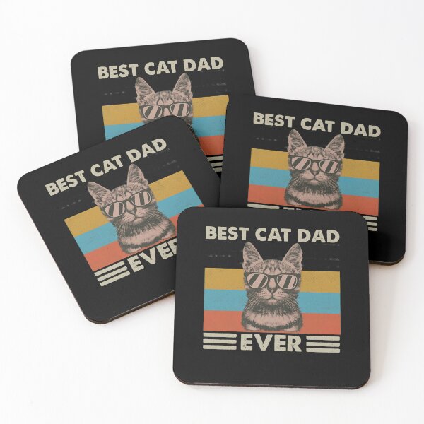 Item preview, Best Cat Dad Ever Retro Vintage Cat Sunglasses designed and sold by StranHabesre51.
