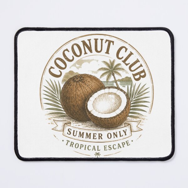 Item preview, Coconut Club Summer Only Tropical Escape Vintage Coconut Design designed and sold by Backsay.
