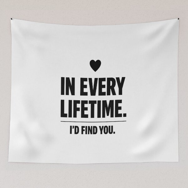 Item preview, In Every Lifetime I'd Find You – Minimalist Romantic Quote designed and sold by Lovestickerco.