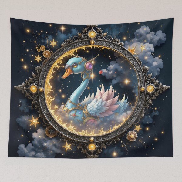 Item preview, Celestial Clockwork Swan – Dreaming Beyond the Stars designed and sold by nicky2342.