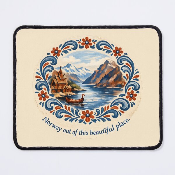 Item preview, Norway Out of This Beautiful Place designed and sold by KungPowUnicorn.