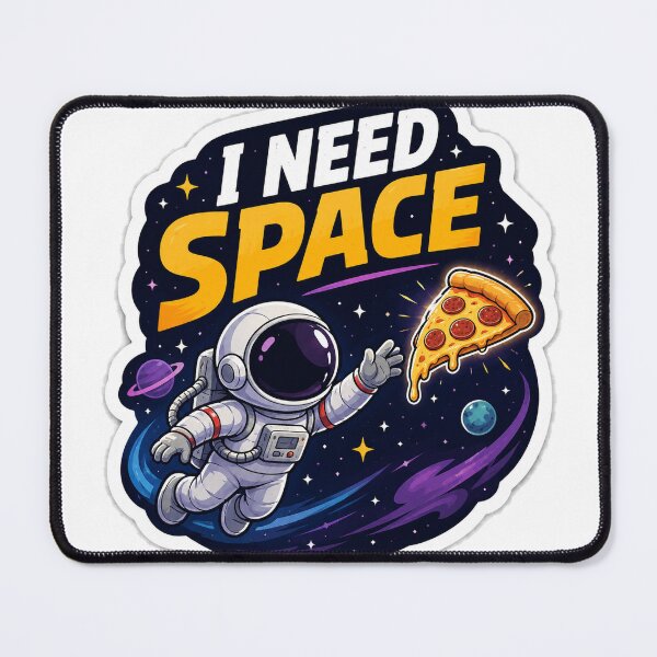 Item preview, I Need Space Pizza Astronaut designed and sold by Raphaiel.