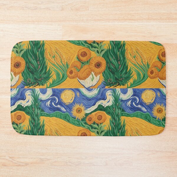 Item preview, Van Gogh Inspired Sunflower Field Pattern | Vibrant Post-Impressionist Seamless Repeat designed and sold by Midnight Veil Designs.