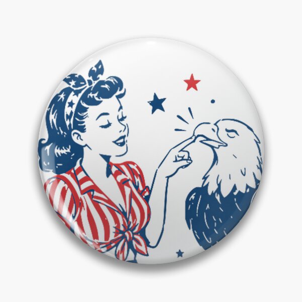 Item preview, Vintage Boop USA Girl and Eagle Funny Patriotic designed and sold by PmindHalow.