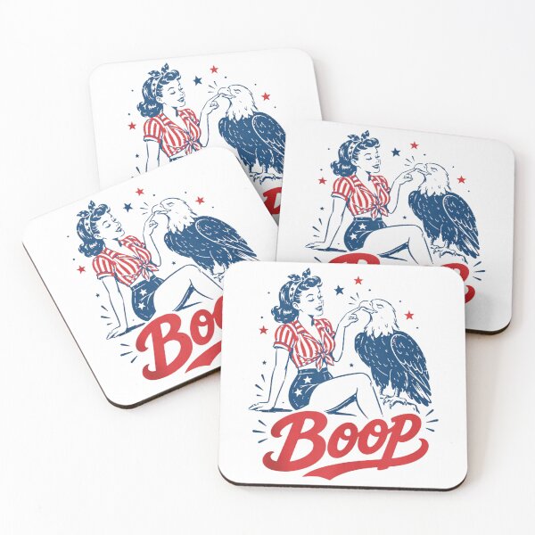 Item preview, Vintage Boop USA Girl and Eagle Funny Patriotic designed and sold by PmindHalow.