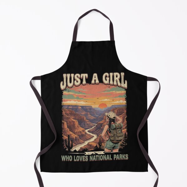 Item preview, Just A Girl Who Loves National Parks Retro Vintage Hiking designed and sold by CF_VintageDesign.