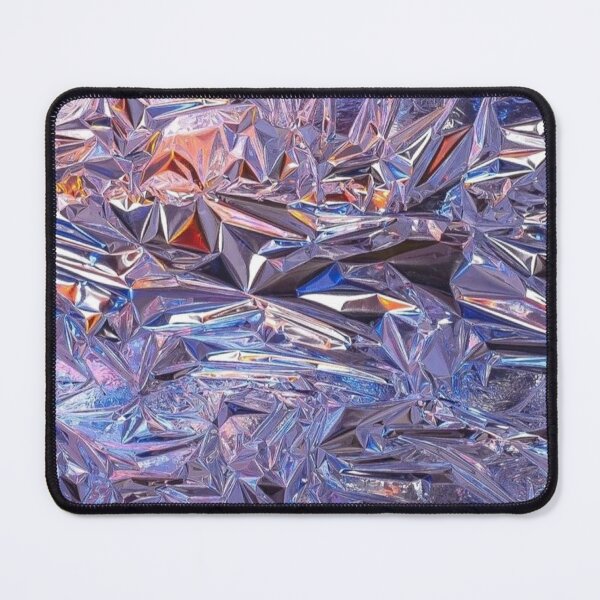 Item preview, Holographic Crumpled Foil Iridescent Metallic Crystal Texture designed and sold by LYAN-STORE.